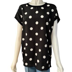 Liu Jo Cap Sleeve Polka Dot Blouse ~ Ladies Lui Jo Medium Blouse ~